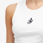 JW Anderson Women's Anchor Embroidery Vest in White