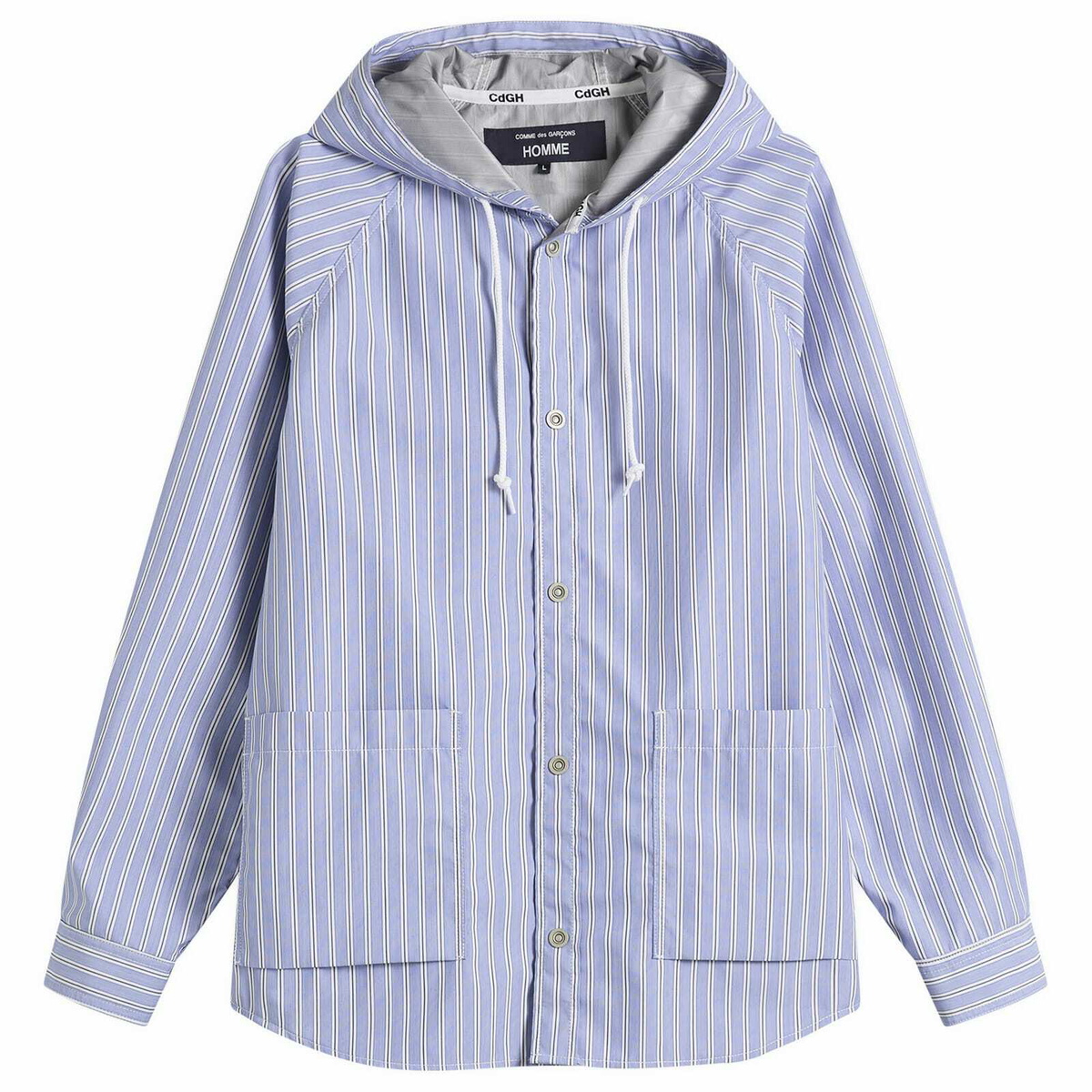 Comme des Garçons Homme Men's Triple Layers Coat in White/Navy/Black