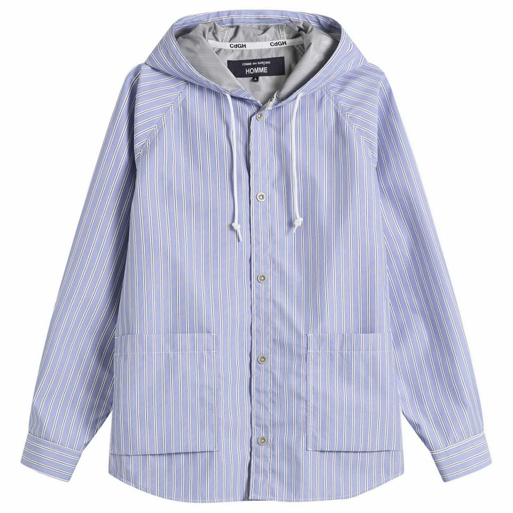Photo: Comme des Garçons Homme Men's Triple Layers Coat in White/Navy/Black