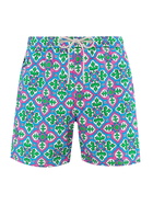 MC2 Saint Barth Man Lightweight Fabric Swim-shorts Lighting 70 With Majolica Print