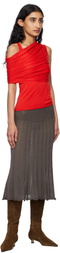 Gimaguas Brown Yoyo Midi Skirt