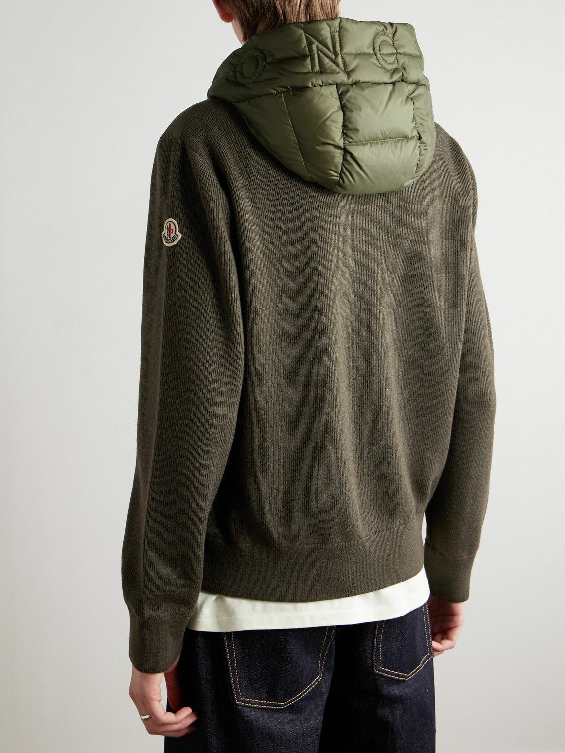 Moncler - Logo-Appliquéd Wool-Trimmed Quilted Shell Hooded Down