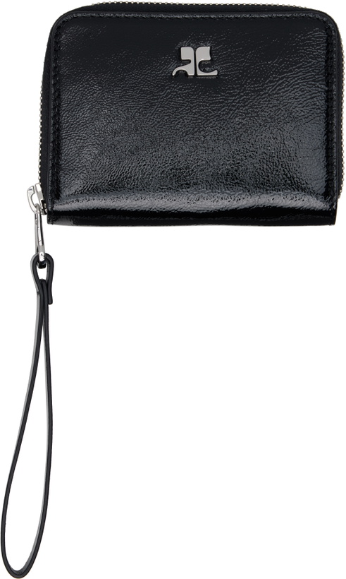 Photo: Courrèges Black Naplack Zipped Compact Wallet