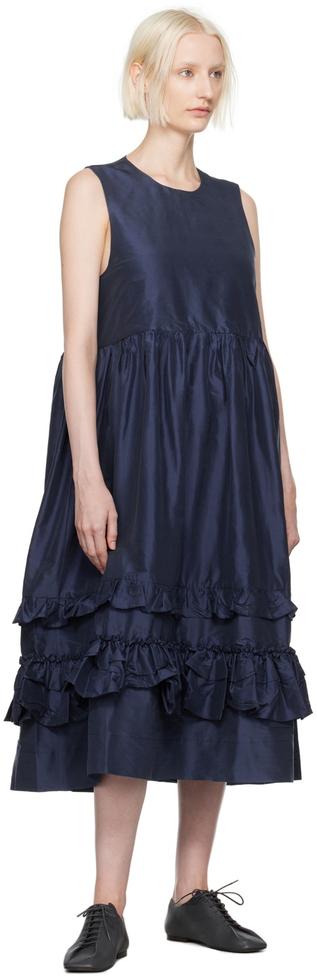 Cawley Navy Genevieve Midi Dress
