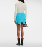 Alanui - Blooming Flowers cotton miniskirt