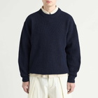 FrizmWORKS Men's Patch Round Pullover Knit in Navy