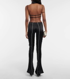 Didu Low-rise flared silk satin pants