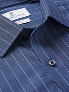 Turnbull & Asser - Cutaway-Collar Striped Cotton Shirt - Blue