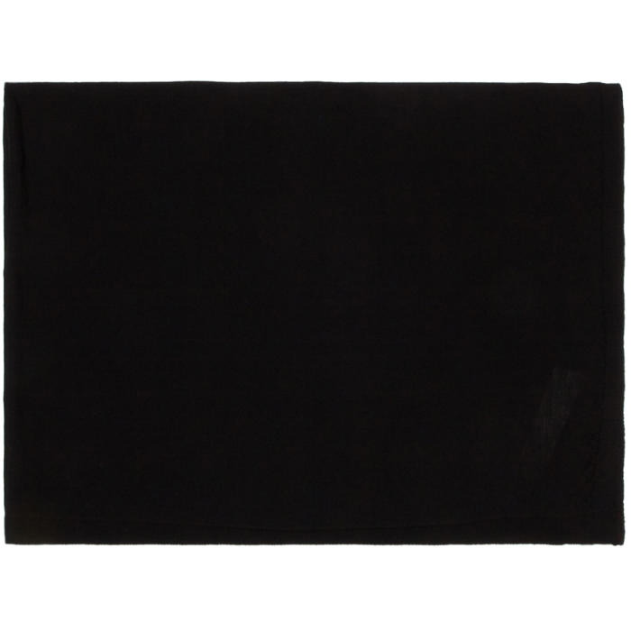 Photo: Rick Owens Black Knit Wool Scarf