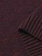 Inis Meáin - Donegal Merino Wool and Cashmere-Blend Rollneck Sweater - Burgundy