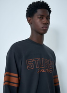 Stüssy Stripe Logo Motif Sweatshirt