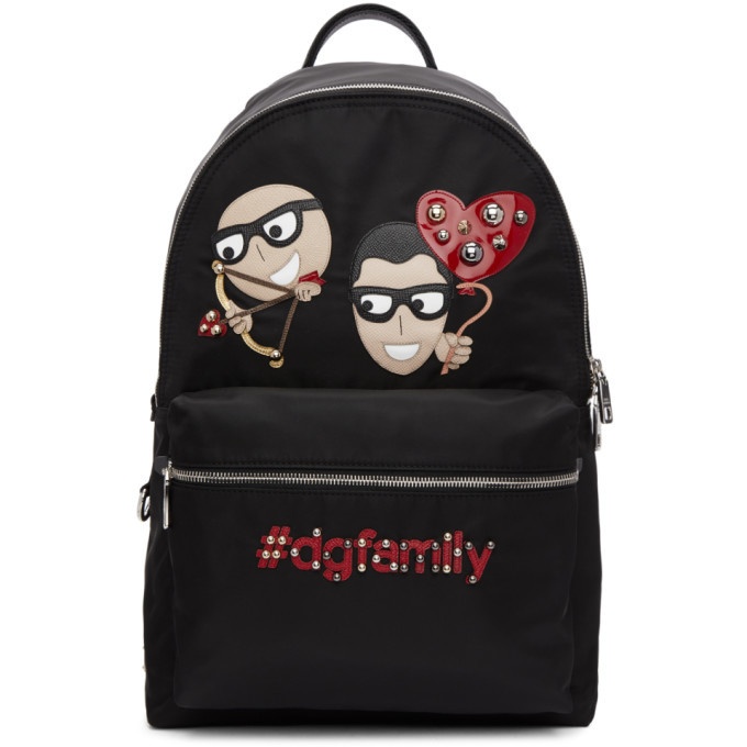 Photo: Dolce and Gabbana Black Cupid Family Backpack