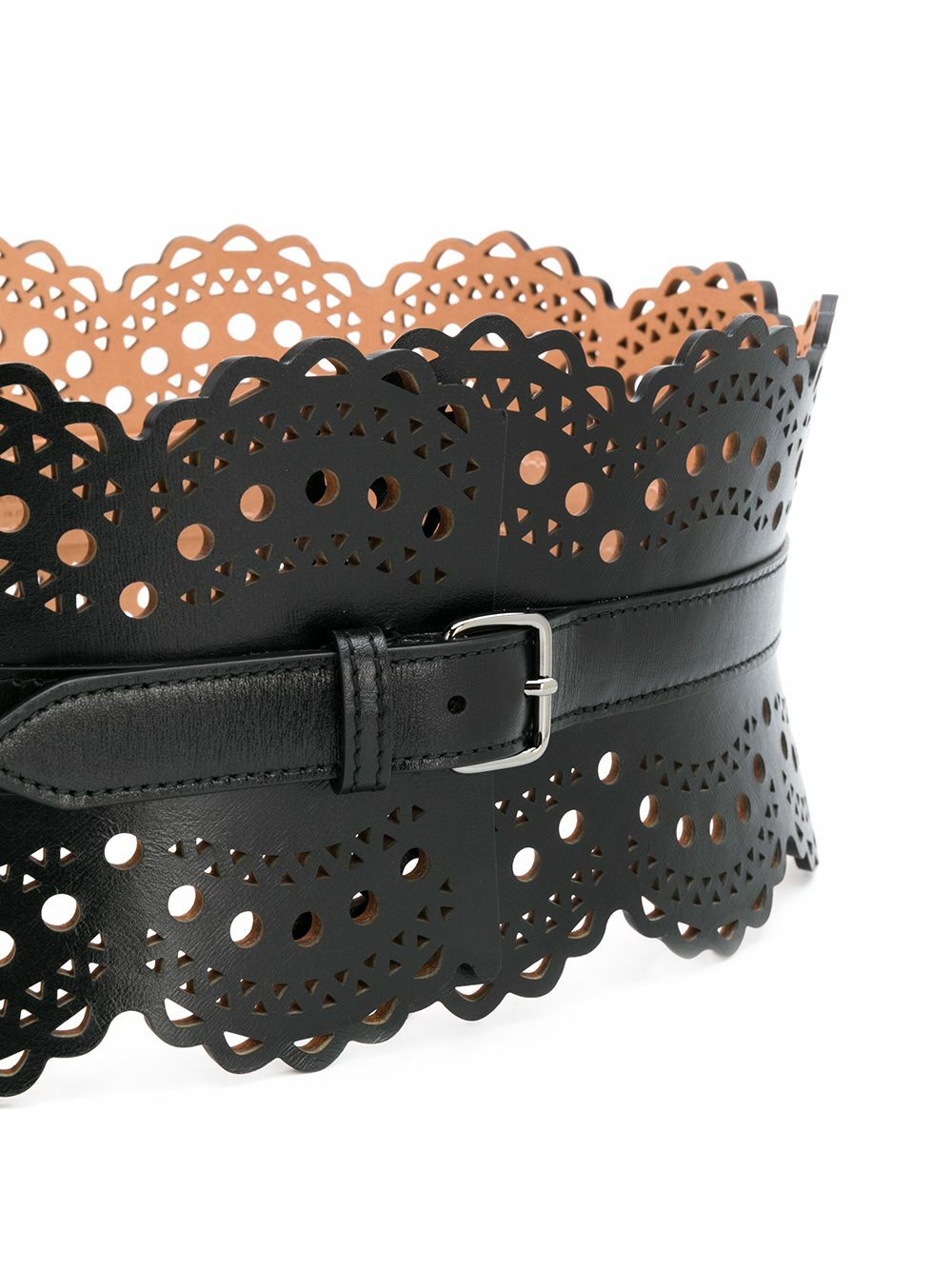 ベルト ALAIA SS25 \"Neo Bustier\" belt (AA1C043GCA330 999) ALAÏA BLACK NEO BUSTIER CORSET IN CALFSKIN |ALAÏA US