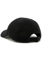 Saint Laurent Logo-embroidered Cashmere cap Black
