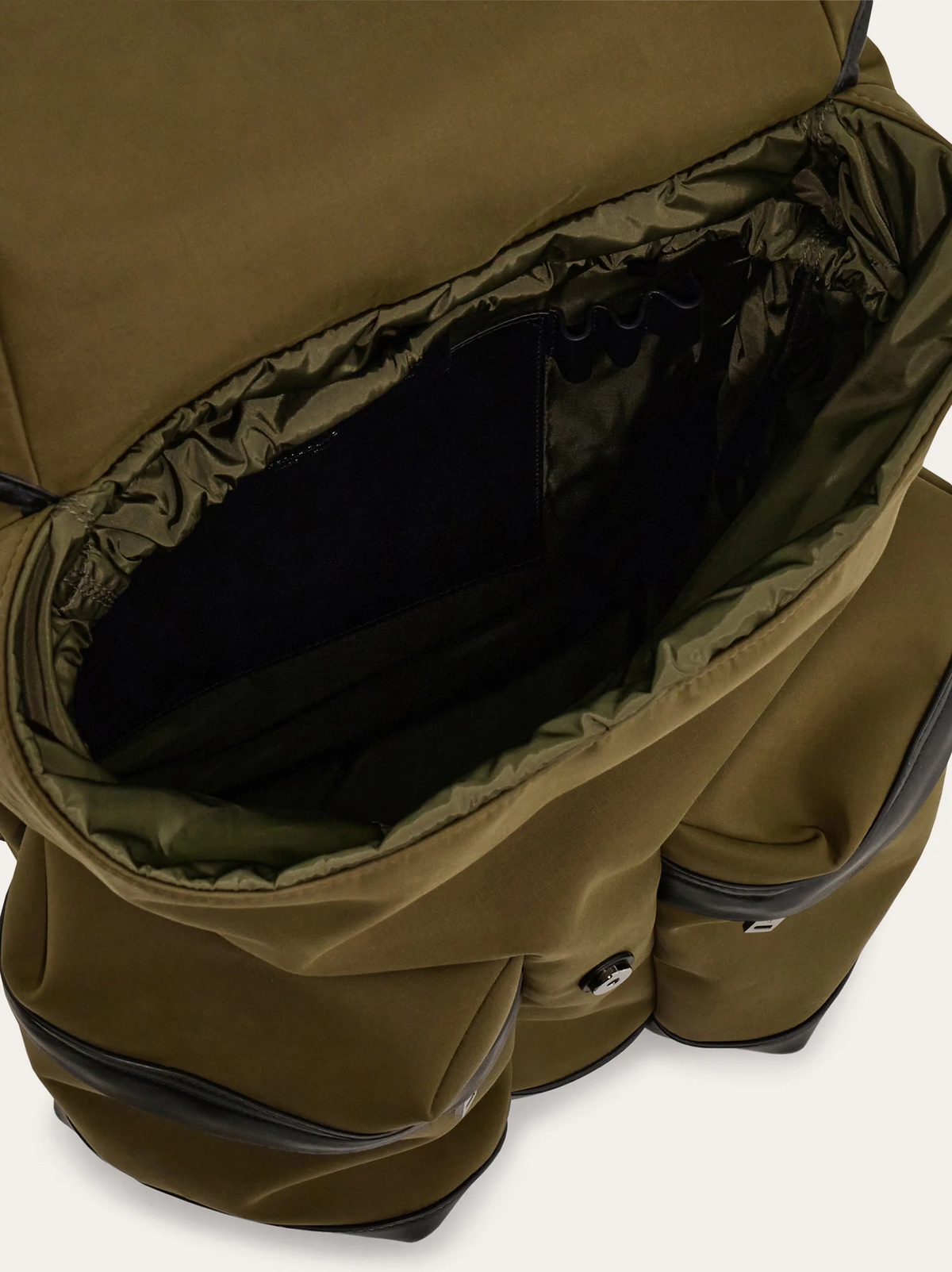 Ferragamo Mens Canvas backpack in Green