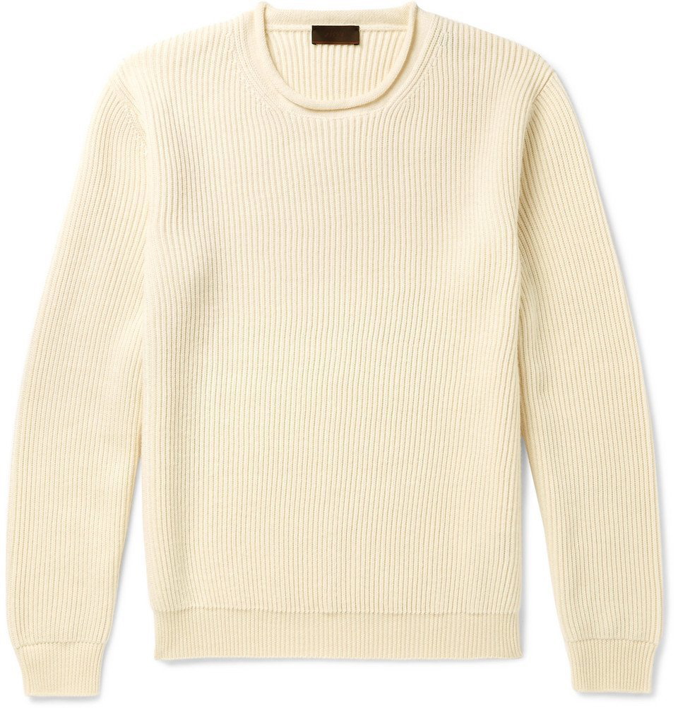 Altea - Ribbed Virgin Wool Sweater - Men - Cream Altea