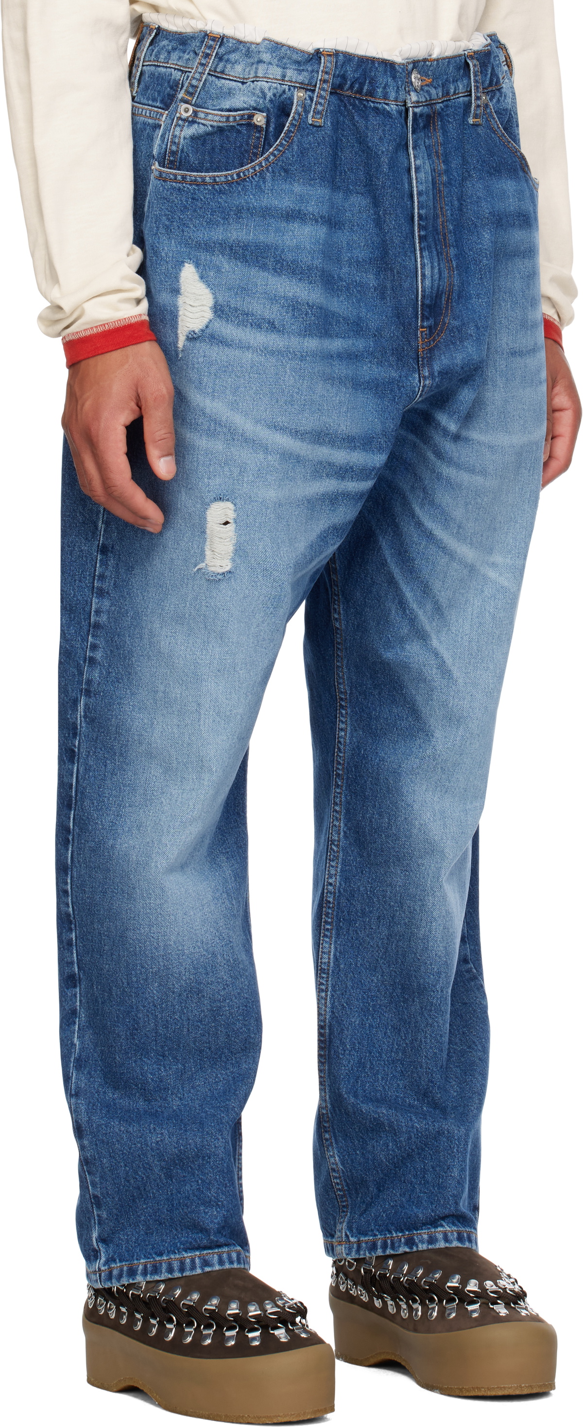 BLUEMARBLE Blue Trompe L'œil Jeans