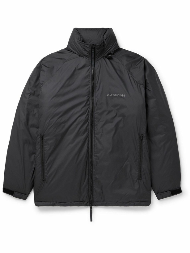 Photo: Acne Studios - Oversized Logo-Print Shell Down Jacket - Black