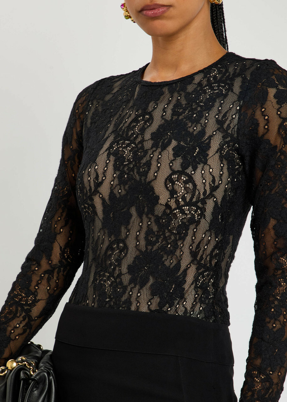 Zimmermann Lace Bodysuit Black