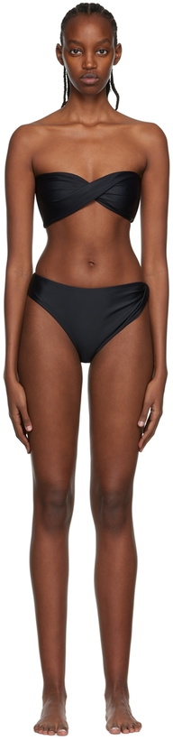 Photo: Rosetta Getty Black Twisted Bikini Set