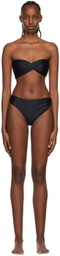 Rosetta Getty Black Twisted Bikini Set