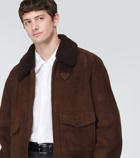 Ralph Lauren Purple Label Shearling-trimmed suede jacket