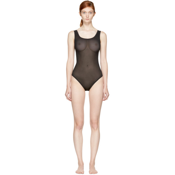 Land of Women Black Mesh Bodysuit