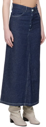 Baserange Blue Tajo Denim Maxi Skirt