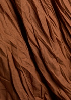 Johanna Ortiz Empowerment Movement Crinkled Linen-blend Midi Dress Brown