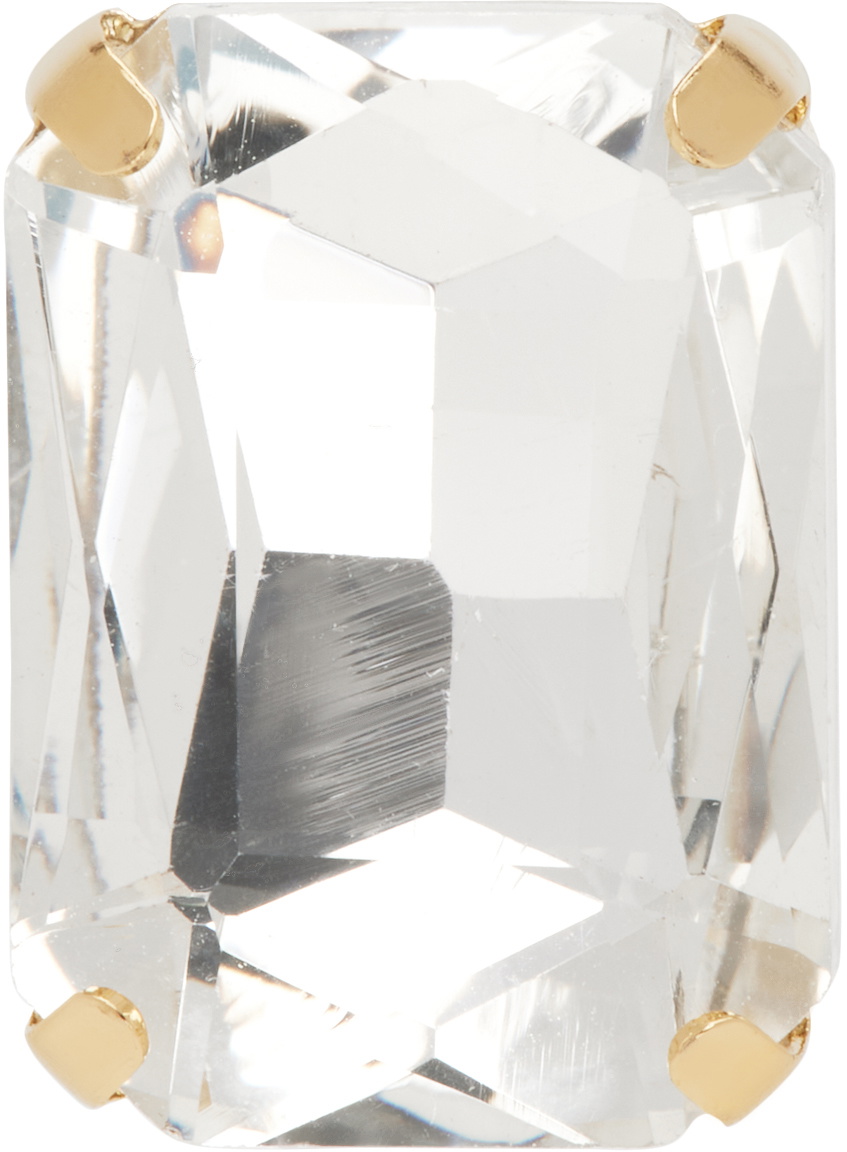 IN GOLD WE TRUST PARIS Gold King Size Crystal Pin Single Earring