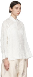 Tricot Comme des Garçons White Cupro Jacket