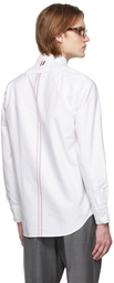 Thom Browne White Back Stripe Oxford Shirt