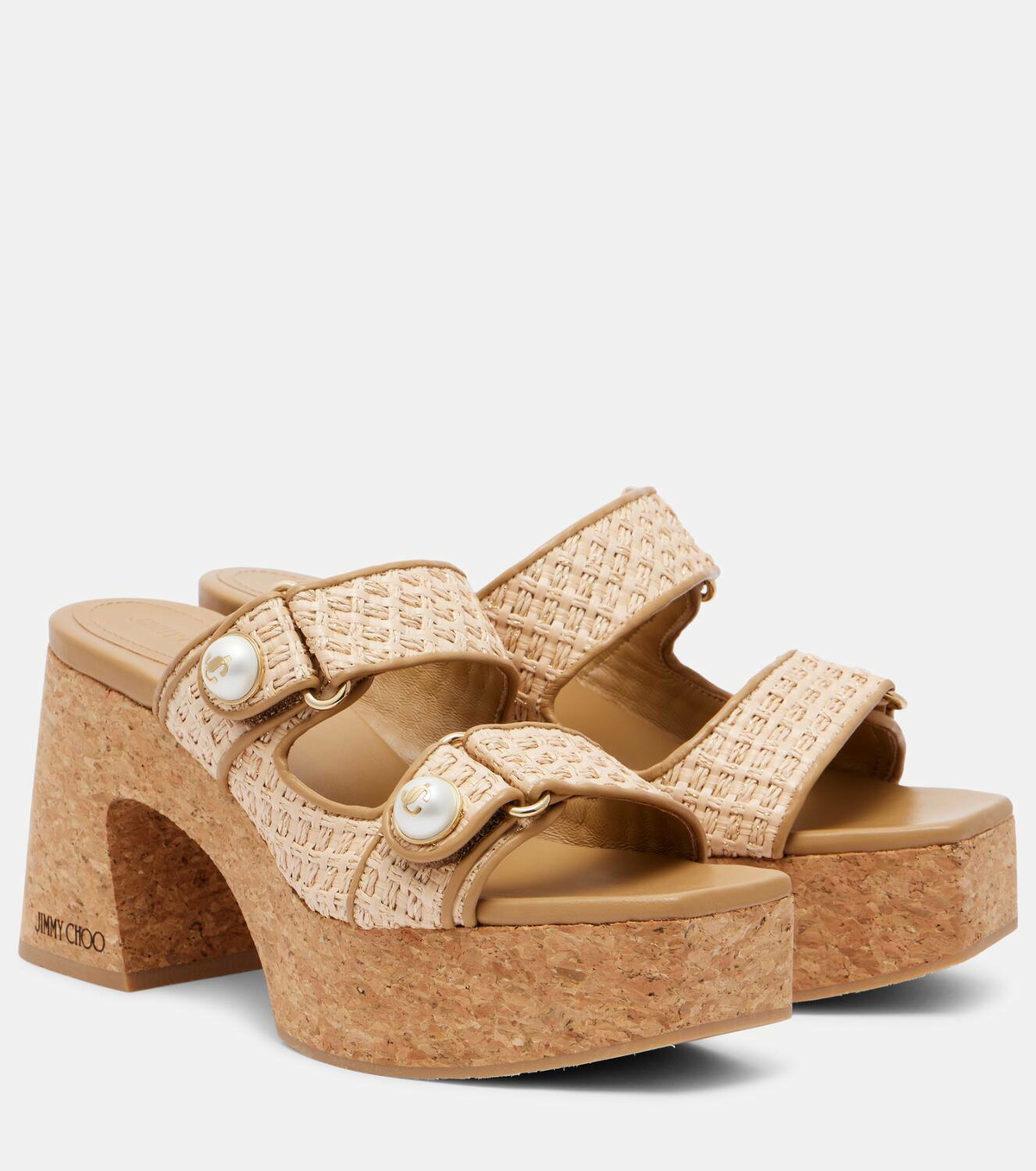 Jimmy Choo Fayence 95 leather wedge sandals Jimmy Choo