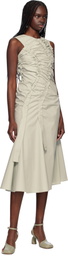 Renaissance Renaissance Gray Kyra Cotton Midi Dress