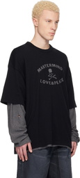 MASTERMIND WORLD Black Reversible Distressed T-shirt