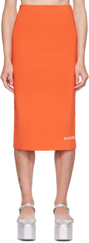 Photo: Marc Jacobs Orange 'The Tube' Midi Skirt
