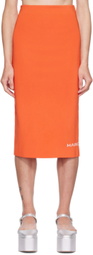 Marc Jacobs Orange 'The Tube' Midi Skirt