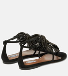 Alaïa Embellished suede thong sandals