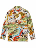 Wacko Maria - Tim Lehi Camp-Collar Printed Voile Shirt - Green