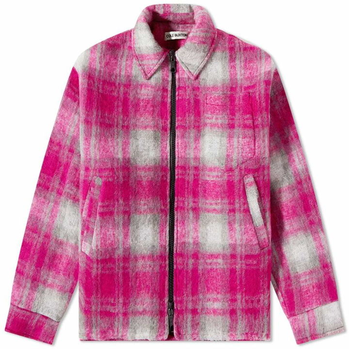 Photo: Cole Buxton Men's Flannel Overshirt in Pink