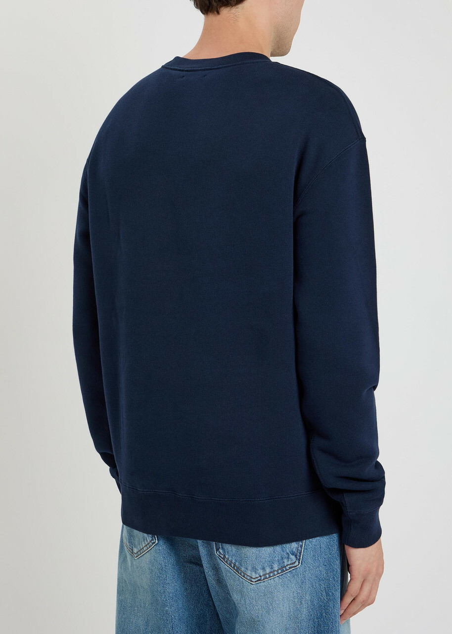JW Anderson Embroidered Cotton Sweatshirt Navy