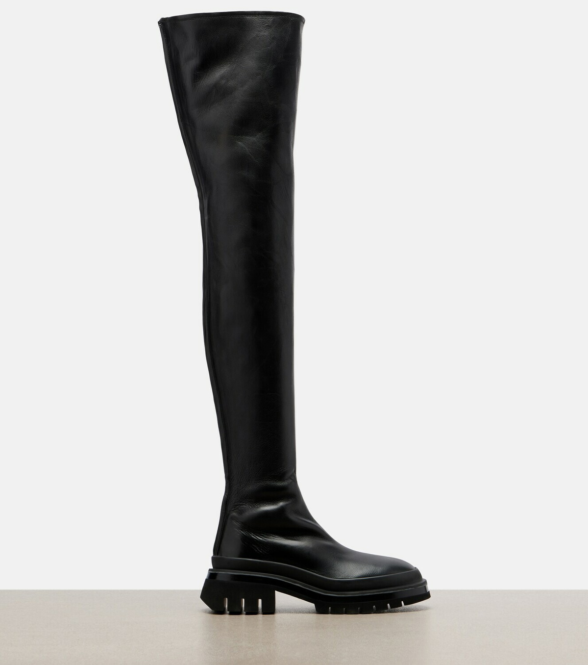 Khaite Fallon leather over-the-knee boots