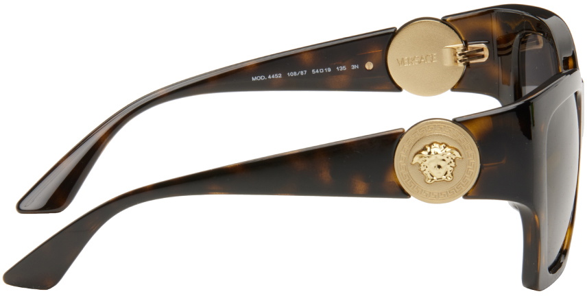 Versace Tortoiseshell Medusa Runway Sunglasses Versace