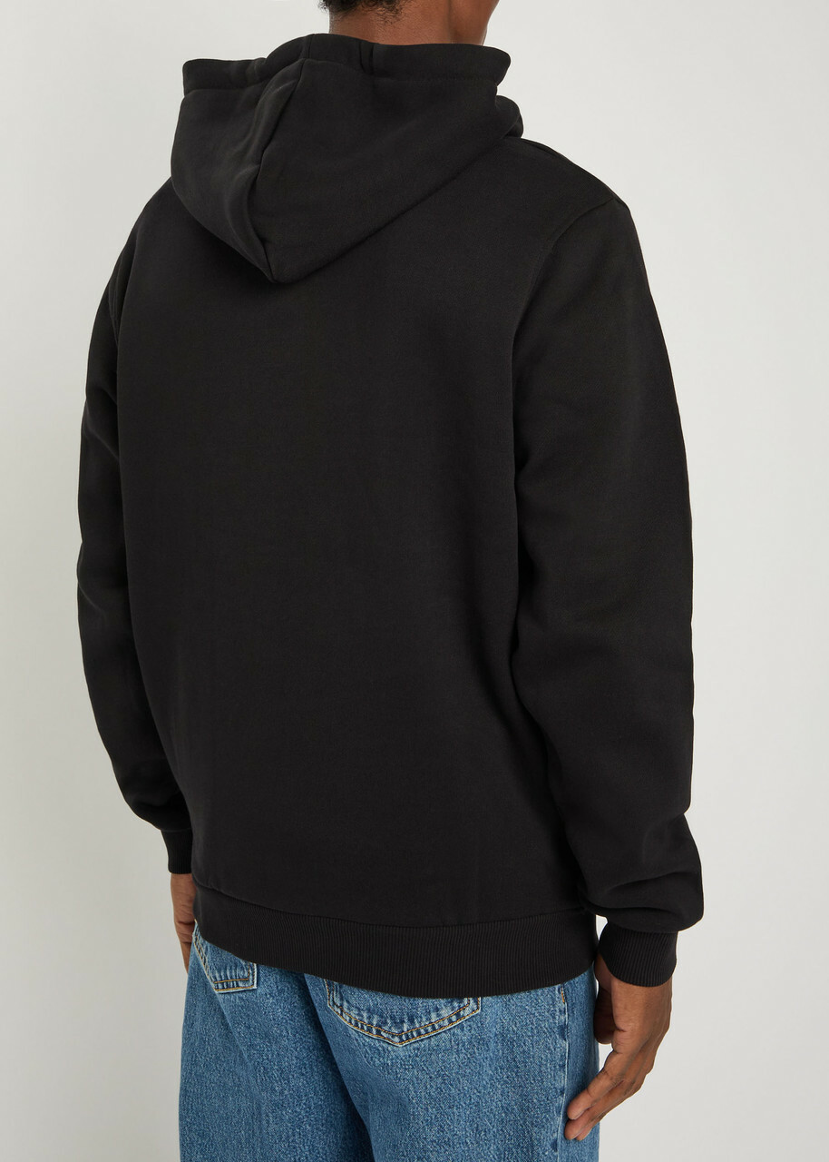 Les Deux Felipe Hooded Cotton Sweatshirt Black