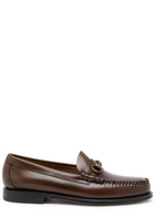 G.H Bass & CO Weejuns Lincoln Moc Glossed Leather Loafers Brown