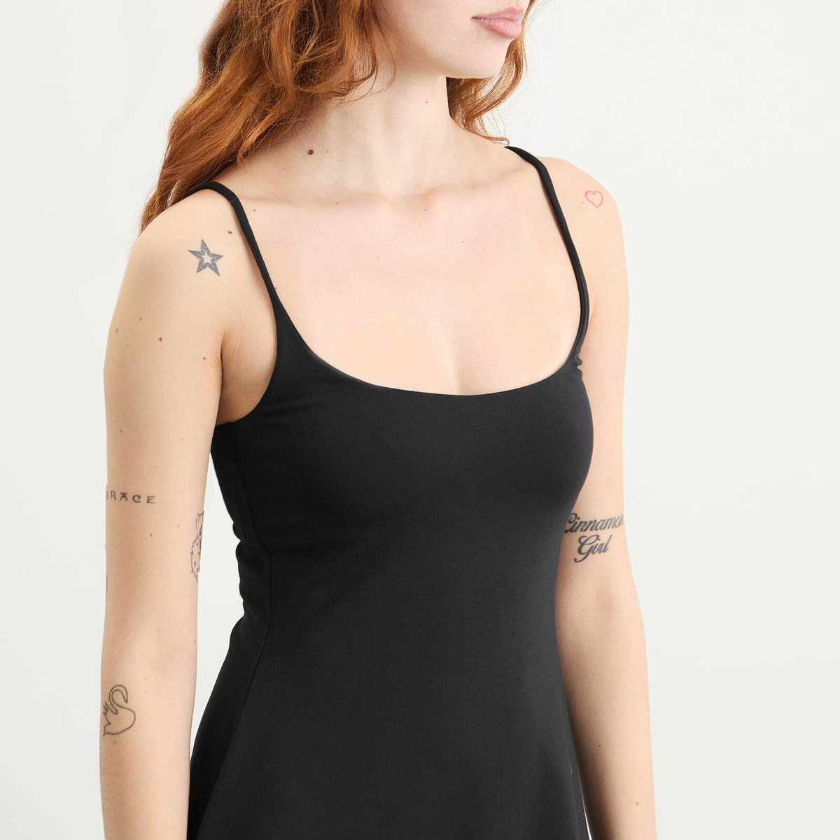 SKIMS Women's Smooth Lounge Strap Mini Dress in Obsidian