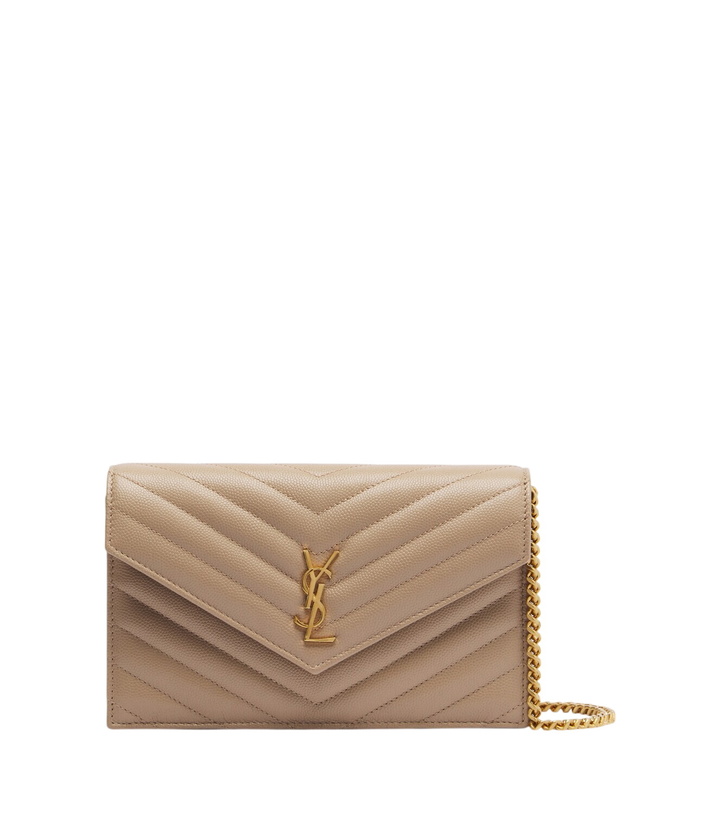 Photo: Saint Laurent Cassandre Envelope leather wallet on chain