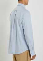 Gant Logo-embroidered Cotton Oxford Shirt Light Blue