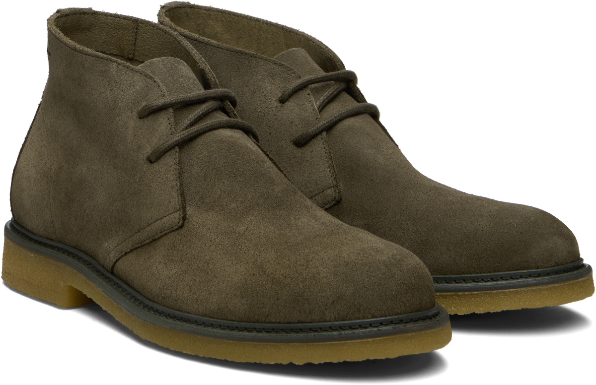 BOSS Khaki Suede Desert Boots