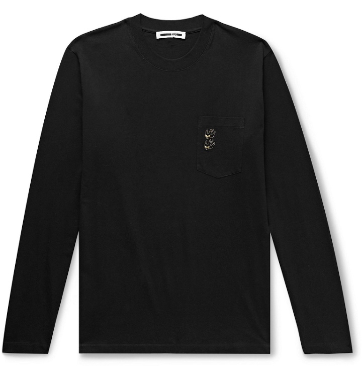 Photo: McQ Alexander McQueen - Logo-Embroidered Cotton-Jersey T-Shirt - Black
